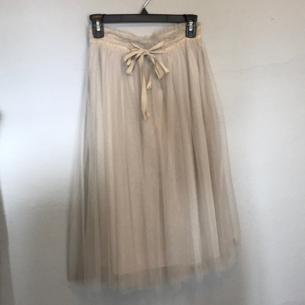 Brand New 3/4 length Grey Mesh Lauren Conrad Skirt